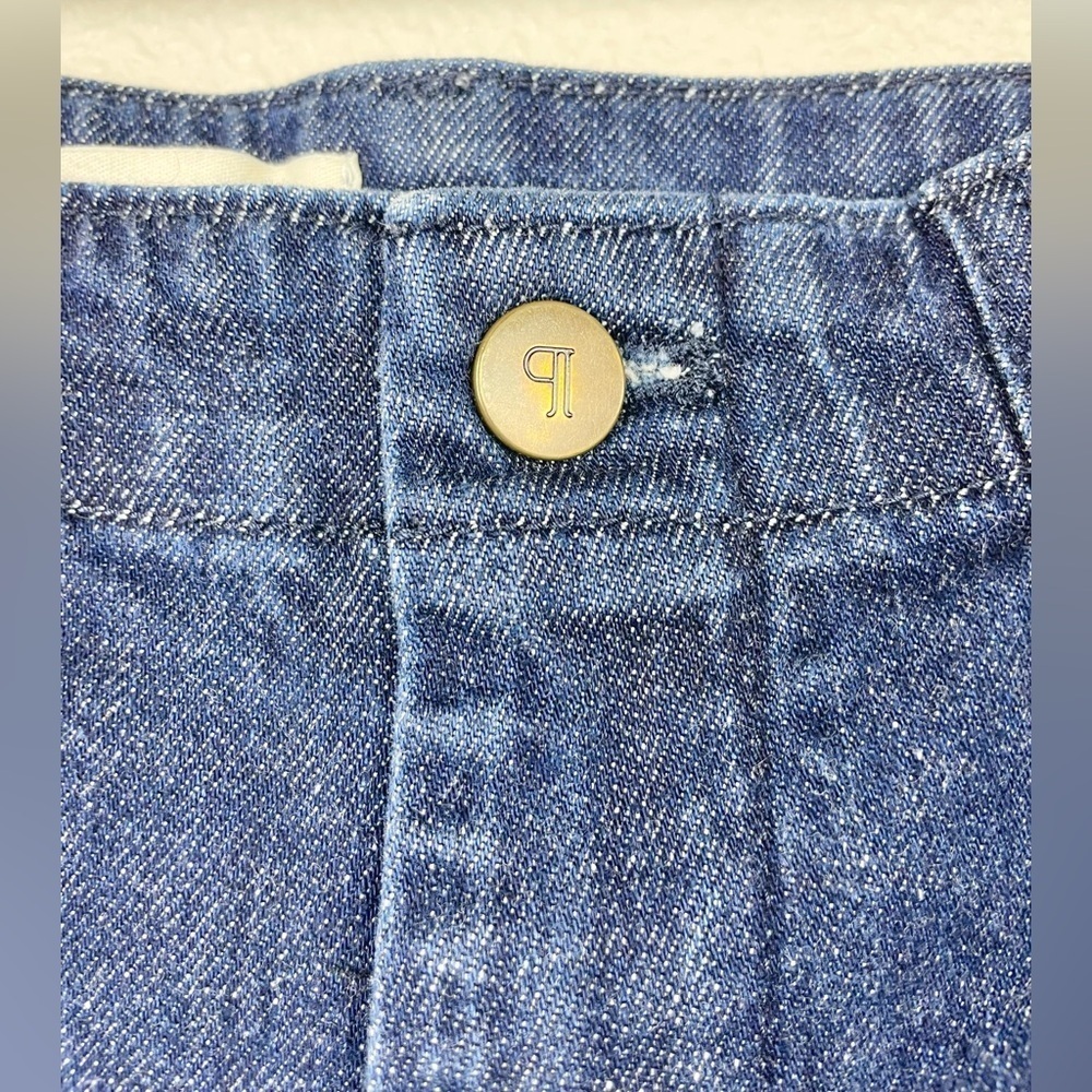 Anthropologie Pilcro Women's 29 Dark Wash Rigid Denim Raw Hem Jeans High Rise - Picture 5 of 11